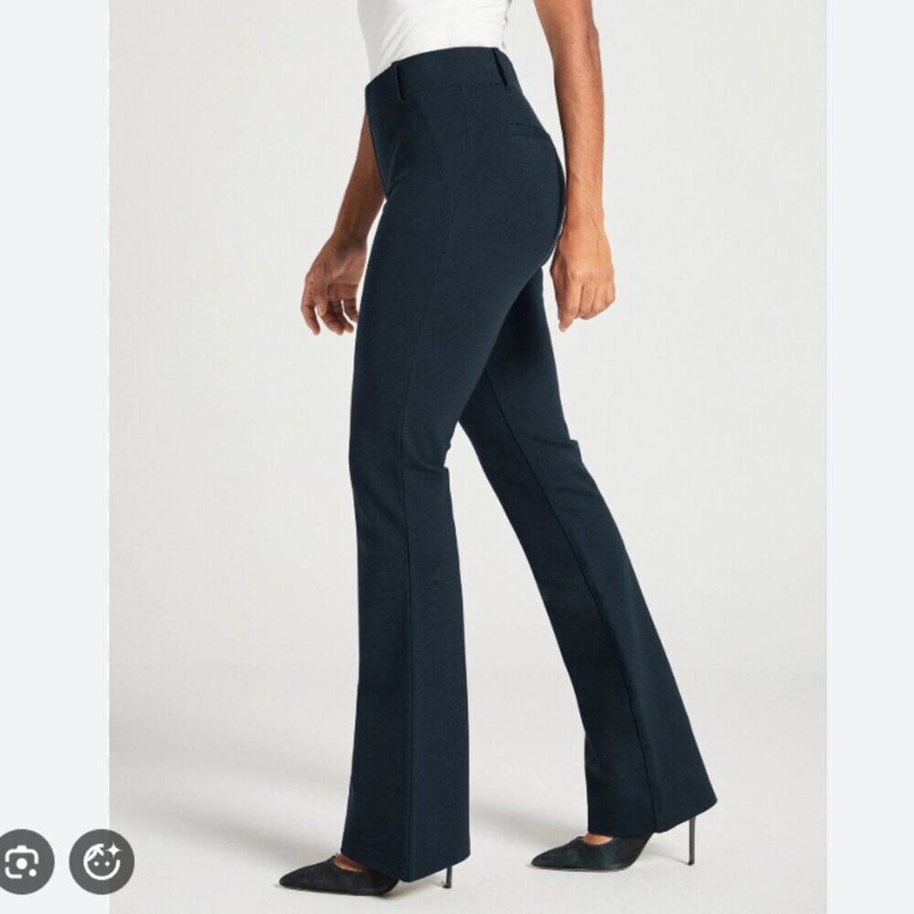 Betabrand Navy Stretch Bootcut Trousers